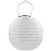 Qedertek Luci Solari da Esterno, 20cm Lanterna Solare, Materiale di Nylon, Impermeabile Luci Solare Decorativa per Giardino Terrazza Matrimonio Gazebo Balcone Festa (Bianco Caldo)
