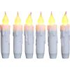 CVHOMEDECO. Set di 6 LED bianco caldo resina Drip candela candele da 10,2 cm con timer
