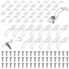 Nogeqi 100 pezzi di fissaggio per strisce LED trasparenti, clip di fissaggio con 100 viti incluse per strisce adesive LED da 8 mm, 9 mm, 10 mm