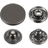 QUARKZMAN 30 Set Bottoni Automatici a Pressione 20mm Chiusure a Scatto Metallo Bottoni a Pressione in Lega da Cucire Jeans per Cappotti Pelle Barche e Tela, Nero