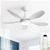 Sofucor 107cm Ventilatore da Soffitto con Luce, Dimmerabile 3CCT, Telecomando, 6 Velocità, Timer, DC Silenzioso Lampada Ventilatore Soffitto per Camera