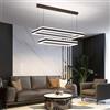 Mikeru Led Lampadario, 40+60 Cm Rettangolare Lampada Da Soggiorno Illuminazione Superiore E Inferiore, Moderno Creativo Da Soggiorno Con Telecomando, Regolabile Dal 10%-100%, Per Isola Cucina