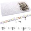 VISSQH 400Pcs 200Set Clip Strisce LED,clip fissaggio strisce led 8mm,Clip di fissaggio strisce luminose a LED 3528 RGB con Viti (Trasparente)