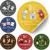 LiveLaif Lotto da 6 Adesivi Raccolta Differenziata SPAGNOLO | Adesivi Differenziata Ø11 cm | Etichette Raccolta Differenziata | Colorati, Educativi per Bambini - Finitura lucida