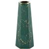 HCHLQLZ 25cm Verde Oro Marmo Fiori Vaso Decorativo di Design Moderno Collection per Ricorrenze Decorazioni per Interni Ristorante Bar Cafe Porcellana