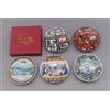Kutani Ware Heidi Girl of the Alps Mini Plate Set di 5 piatti piccoli di tutt...