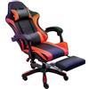 Generic Sedia da gioco Sedia ergonomica per computer Sedia da ufficio Sedia girevole Sedia regolabile reclinabile Cuscino per poggiapiedi Nuovo!