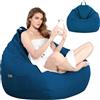 LOMUG Pouf XL per pouf da gioco, a forma di goccia (senza imbottitura), per adulti e bambini, per cameretta dei bambini, divano, animali morbidi, decorazione per esterni, 100 x 120 cm