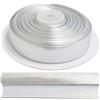 Aerzetix - C77453 - Rotolo di Nastro in sbieco Piegato per Cucire 10 Metri x 18mm - in 5% Lycra e 95% Poliestere - Colore Argento