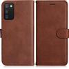 DENDICO Cover per Galaxy A03S, Premium Portafoglio PU Custodia in PU Pelle, Flip Libro TPU Bumper Caso per Samsung Galaxy A03S, Marrone