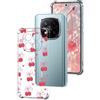 DiaryTown Cover per Xiaomi Redmi Note 14 Pro Plus 5G Motivo Bello Trasparente Ultra Sottile TPU Custodia in Silicone Antiurto Protettiva Case per Donne Ragazze per Redmi Note 14 Pro Plus 5G - Ciliegia