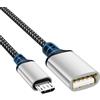lalasis Adattatore Micro USB,adattatore USB 2.0 OTG da 1m,cavo dati Micro USB a USB femmina per smartphone e tablet Samsung Galaxy S7 S7 Edge S6 S6 Edge. Si collega a chiavette USB,tastiera,mouse,webcam.