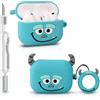 XMBYGY Custodia per AirPods Pro 3, per AirPods Pro di terza generazione 2025, cover in silicone, design 3D, con kit di pulizia, protezione completa, custodia per auricolari wireless multicolore, per ragazzi