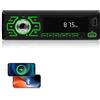 Techschermo Autoradio 1 Din - Radio Bluetooth Auto - Impianto Stereo Auto con Radio FM APP Posizione Spegnimento Memoria AUX TF Ingresso Disco USB Amplificatore di potenza