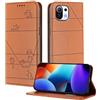 XINYEXIN Custodia per Xiaomi Mi 11 Lite 4G 5G / 11 Lite 5G NE, Cover a Libro in Pelle PU con Blocco RFID, Slot per Carte, Supporto, Protezione Completa Antiurto - Marrone