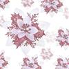 Geosar 24 stelle di Natale artificiali glitterate, fiori di stella di Natale artificiali, decorazioni per albero di Natale, ornamenti con clip per bomboniere, 15,2 cm, 10,2 cm, 7,6 cm (bianco rosa)