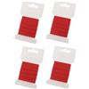 cyclingcolors 4x Nastro a spina di pesce, fettuccia in tessuto, abbigliamento, cordino fai da te, 10 mm di larghezza x 3 m di lunghezza, rosso