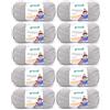 Gründl Happy Uni (Filato per Maglieria e Uncinetto con Carattere Simile alla Lana in 100% poliacrilico, Anti-Pilling, 100 g / 250 m, Dimensioni dell'ago: 4-5, 10 x 100 g), Grigio Ghiaia