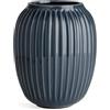HAK Kähler Vaso Kähler H21 cm Hammershøi design danese per fiori Fatto a mano, grigio