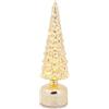 Cosy & Trendy Cosy Home - Lampada a LED per albero di Natale, in vetro, dorata, 11 x 11 x 34 cm, senza 3 batterie AAA