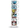 Disney Egan PWM02I/6XL Set Tazze Caffe, Modello Sweet Love e Metalrack, Porcellana, Multicolore, confezione da 6 pezzi