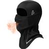 KINGBIKE Maschera da Sci Balaclava, Tempo Freddo, Ultra Caldo, Anti-Nebbia, Antivento, per Inverno, Sci, Snowboard, Motociclismo, Pesca sul Ghiaccio, Uomo e Donna, Colore Nero, Nero, Medium-Large