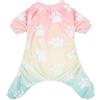 CuteBone Gradient Footprint Pigiama per cani Adorabile cucciolo Vestiti Tuta Pjs Abbigliamento per animali Cappotto per gatti in morbido pile P09XL-IT