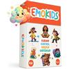 Oh Happy Games EmoKids - Gefühlskarten für Kinder (4-10 anni) | 55 Illustrierte Karten + 8 Minispiele | Gefühle Erkennen & Regulieren | Montessori & GfK Inspiriert | Zuhause, Schule, Therapie