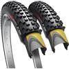 Fincci Bici Copertoni MTB 27.5 x 2.25 - Coppia Pieghevole Gomme Nero 57-584 con Antiforatura 1mm - Biciclette Pneumatici 27,5 per Adulto Donna e Uomo - Imballaggio Accessori per Mountain & E bike