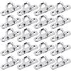 Hainue 20 Pezzi Piastra con Occhiello in Acciaio Inox,Piastra Ancoraggio Gancio da Muro,Gancio Muro Occhielli in Metallo Adatto per Appendere Oggetti,Fasce di Resistenza,Zaini,Catene,Corde