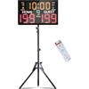 YZ Tabellone segnapunti Digitale con Telecomando, tabellone segnapunti Portatile di Pallacanestro con Orologio del Timer, tabellone segnapunti elettronico con Telecomando, Orologio da Tavolo,