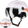 ILM Casco Bici Intelligente Uomo Donna Casco Monopattino Elettrico Adulti con Luce LED e Frecce & Freno con Visiera Omologato NTA-8776 CPSC CE Modello MB101L