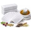 PARENCE Bustine di tè usa e getta con cordino - Set di 100 sacchetti per infusione 10 x 8 cm - per tè sfuso, infusioni ed erbe - tessuto bianco non tessuto