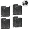 Mengshen Allarme maniglia porta 4 Pack, 120dB forte sensore di vibrazione porta finestra aperta allarme sirena per la sicurezza domestica bambini di piccole dimensioni (nero)
