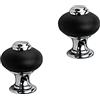 CONPHERON 2 pezzi Nero Armadietti Manopole Vintage Maniglie per Mobili Cucina Cassetti Comò Pomelli Armadio Porta Maniglia Bagno Cassetto Tiretti Singolo foro