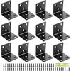 But the cow 12 Pz Squadrette Angolari per Legno, Staffe Angolari per Legno, Staffe a L per Legnos, Squadrette Metallo Nero a 90 Gradi per Mensole, Unire, Fissare, Riparare e Collegare Mobili (40x40x40 mm)