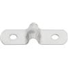 Aopin Fascetta rigida per tubo da 5 mm, 2 fori, staffa a U, clip di tensione per tubo in acciaio inox 201, per fissaggio tubi, argento, 20 pezzi