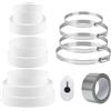 QGGTQG Connettore di riduzione universale, diametro 80 - 150 mm, adattatore per tubo di scarico Ø 80 100 110 120 130 150 mm, tubo di riduzione con fascette in acciaio inox e nastro in alluminio per