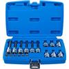 BGS 5174 | Serie di chiavi a bussola | 6,3 mm (1/4) / 12,5 mm (1/2) | profilo a T (per Torx) con alesatura | 18 pz.