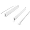 cyclingcolors 2x guida per cassetti a rulli con sponde guide per mobili in legno binari scorrevoli mobile porta cucina bagno, altezza 86mm, lunghezza 400mm, 25kg, bianco