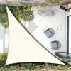 AXT SHADE Vela Ombreggiante Impermeabile Triangolo Rettangolo 4x4x5,65m Tenda a Vela Parasole e Protezione Raggi UV per Esterno Terrazza Giardino-Crema