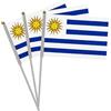 Pandiui23 20 pezzi di bandiere a manovella dell'Uruguay, Uruguay Mini Bandiera portatile, Bandiera Uruguay, Piccola Bandiera Uruguay, Mini Bandiera Uruguay, Bandiera dell'Uruguay tenuta a mano