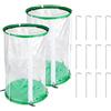 EFUTURETIME 2 x Mini Serra da Giardino Portatile 55 x 30 cm in PVC con 6 Ancoraggi a Terra per Svernamento e Protezione
