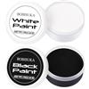 BOBISUKA Trucco Viso Bianco(70g) e Nero(70g), Pittura per Viso Durevole, Body Painting Impermeabile per Trucco Halloween, Carnevale, Feste, Non Tossico