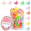 JASVERLIN Mini fermagli per capelli a farfalla, accessori Y2k per bambine, graziosi fermagli a pinza per donne, abiti scintillanti anni '90, 10 colori arcobaleno, 50 pezzi (glitter)