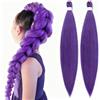 KINDLUME 2 Pezzi Extension Capelli Treccine Viola, Capelli per Treccine Africane Sintetici, Extension per Treccine Africane Professionali, Acconciature Creative, Perfetto per Cosplay, Stile Quotidiano