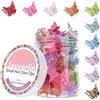 JASVERLIN Mini farfalle glitterate per capelli, accessori scintillanti anni '90 Y2K per ragazze e donne - Clip piccole e carine in 10 colori assortiti, set di 50 (brillantini)