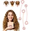 BONNET QUEEN Bigodini Morbidi per Dormire Satin Bigodino Lungo per Boccoli Arricciacapelli Senza Calore Hair Curler Heatless Curls con Scrunchie, Piccolo Lungo 30cm, 3PZS, Rosa Crema