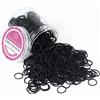 JASVERLIN Elastici neri 1000pz, piccoli legami di capelli del bambino Ponytail Holder Tiny capelli elastici bande per le ragazze donne 1/2 pollici