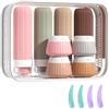 APKOL 12 Pezzi Bottiglie da Viaggio in Silicone, 90ml/40ml Kit Viaggio Liquidi Riutilizzabili, Kit da Contenitori da viaggio per Liquidi, Shampoo, Crema, Lozione per Viaggi Aerei,Rosa